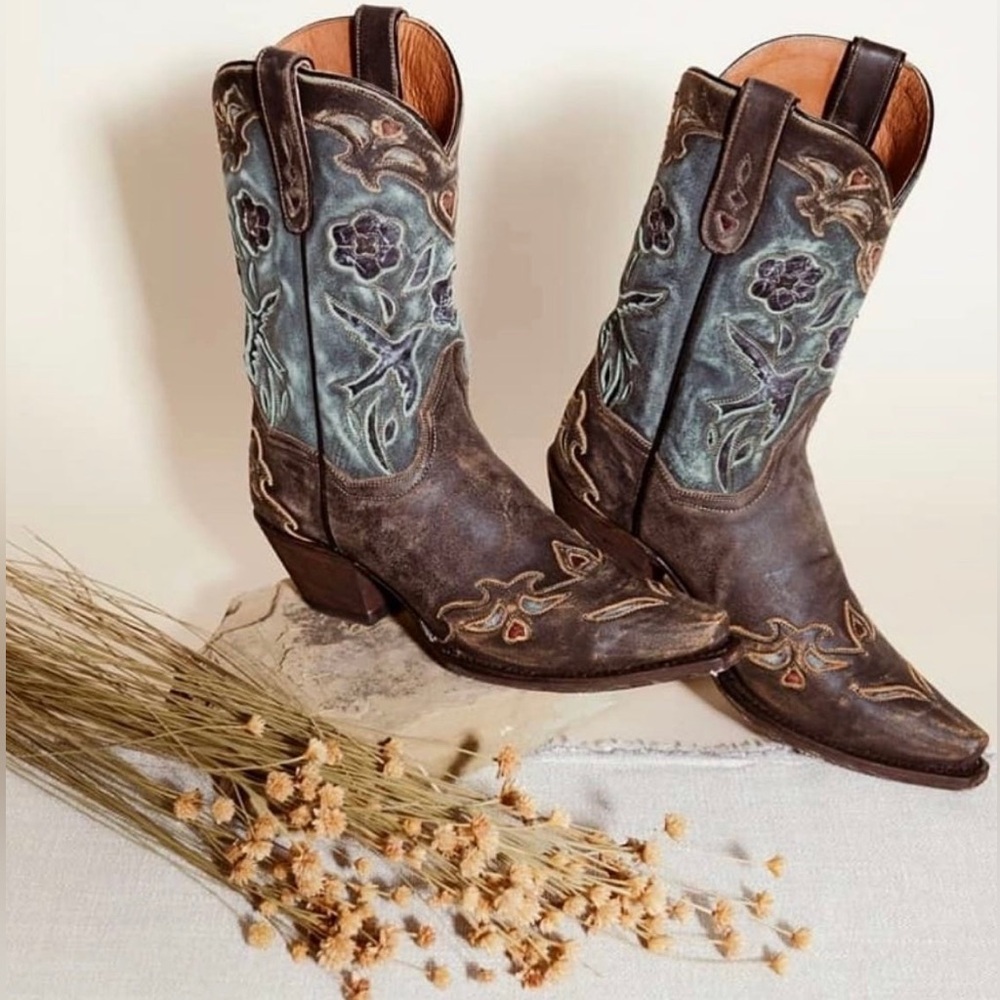 NWT!✨Dan Post Vintage Blue Bird Boots Women’s Size 10! - Picture 14 of 16